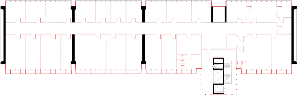 plan de démolition sur étage courant